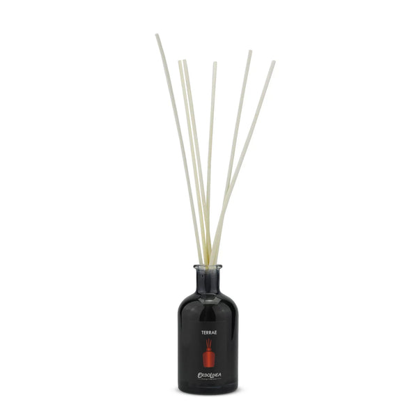 Difuzor cu bețișoare Terrae, parfum de cameră cu grapefruit, santal și patchouli, fabricat în Italia – Toya