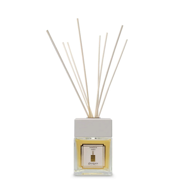 Difuzor cu bețișoare Vaniglia, parfum de cameră cu vanilie, caramel și trandafir, fabricat în Italia – Toya