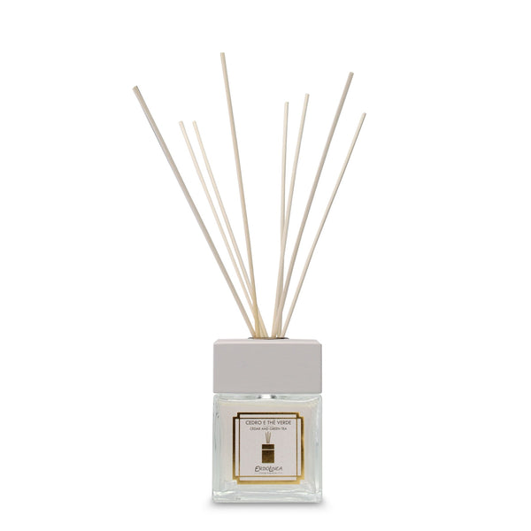 Difuzor Cedro & The Verde cu bețișoare, parfum de cameră citric cu lămâie, busuioc și vetiver – Toya