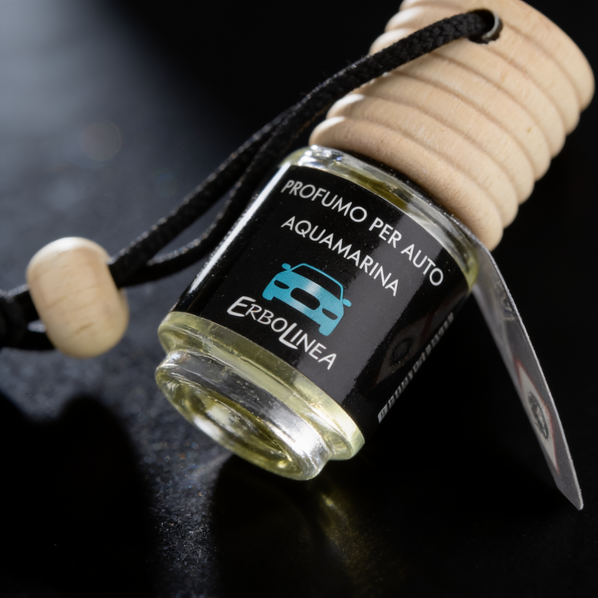 Aqua Marina — Parfum auto — detaliu etichetă