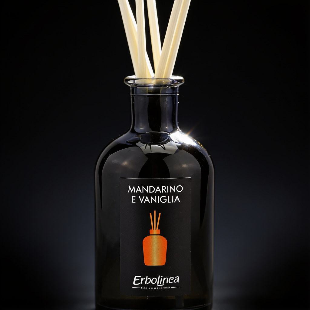 Mandarino e Vaniglia — Difuzor — detaliu etichetă