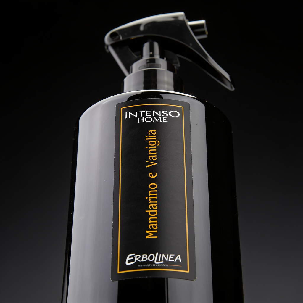 Mandarino e Vaniglia — Spray de cameră — detaliu etichetă