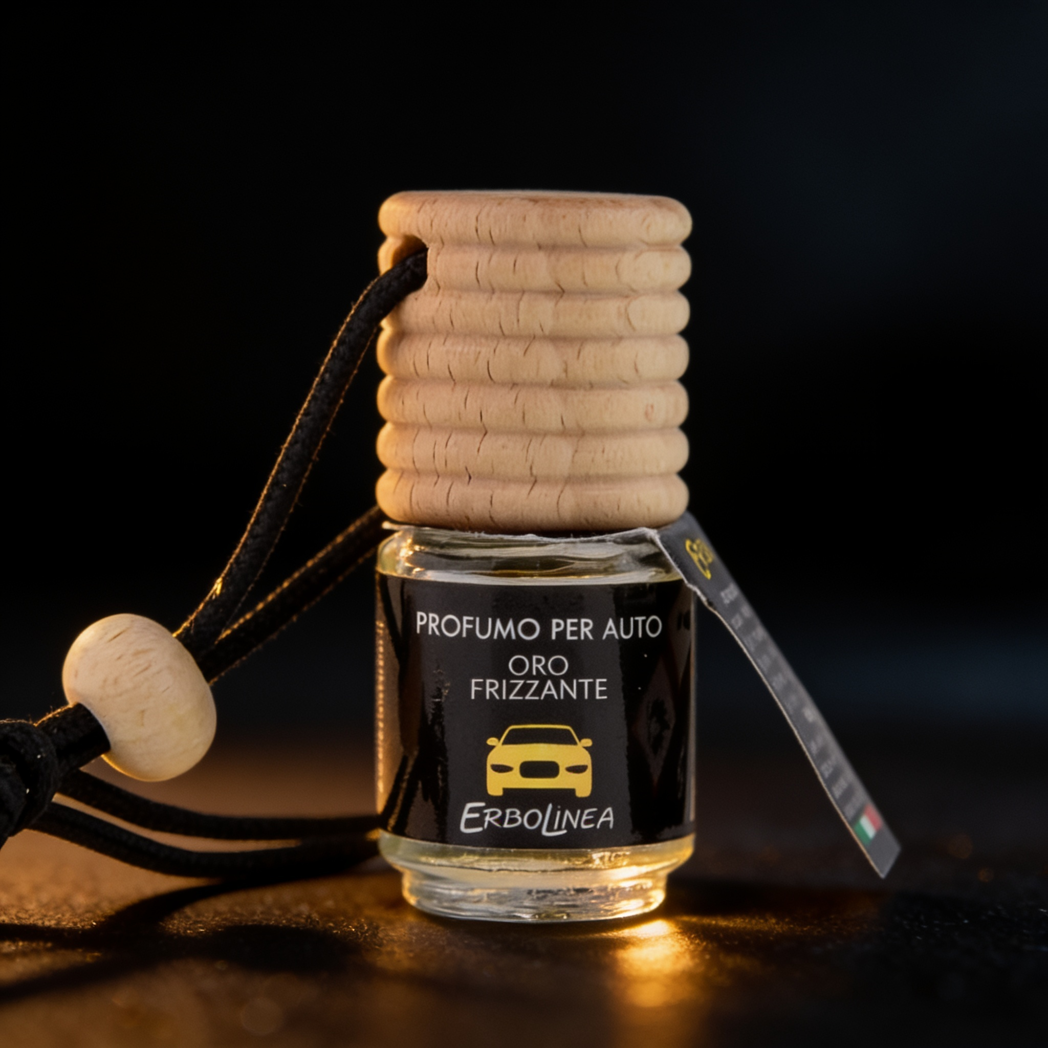 Oro Frizzante — Parfum auto — detaliu etichetă