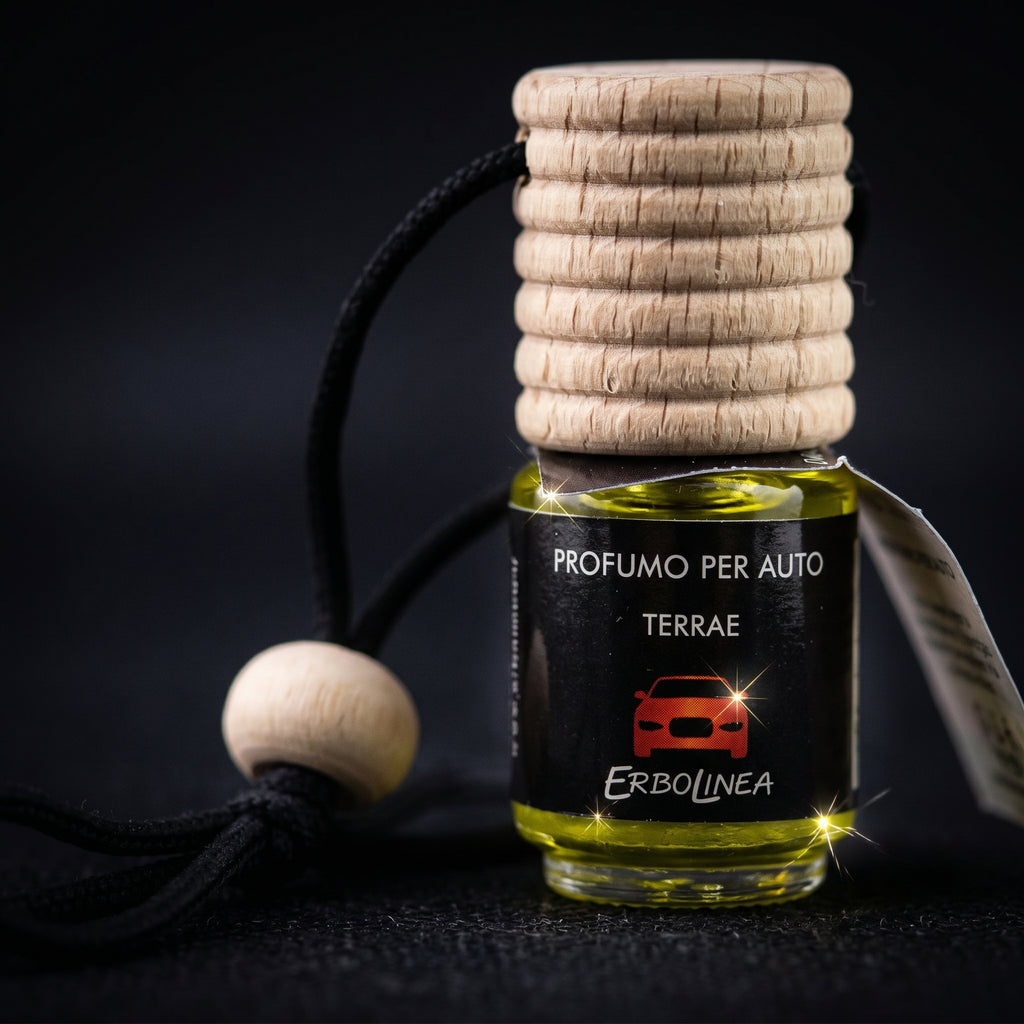 Terrae — Parfum auto — detaliu etichetă