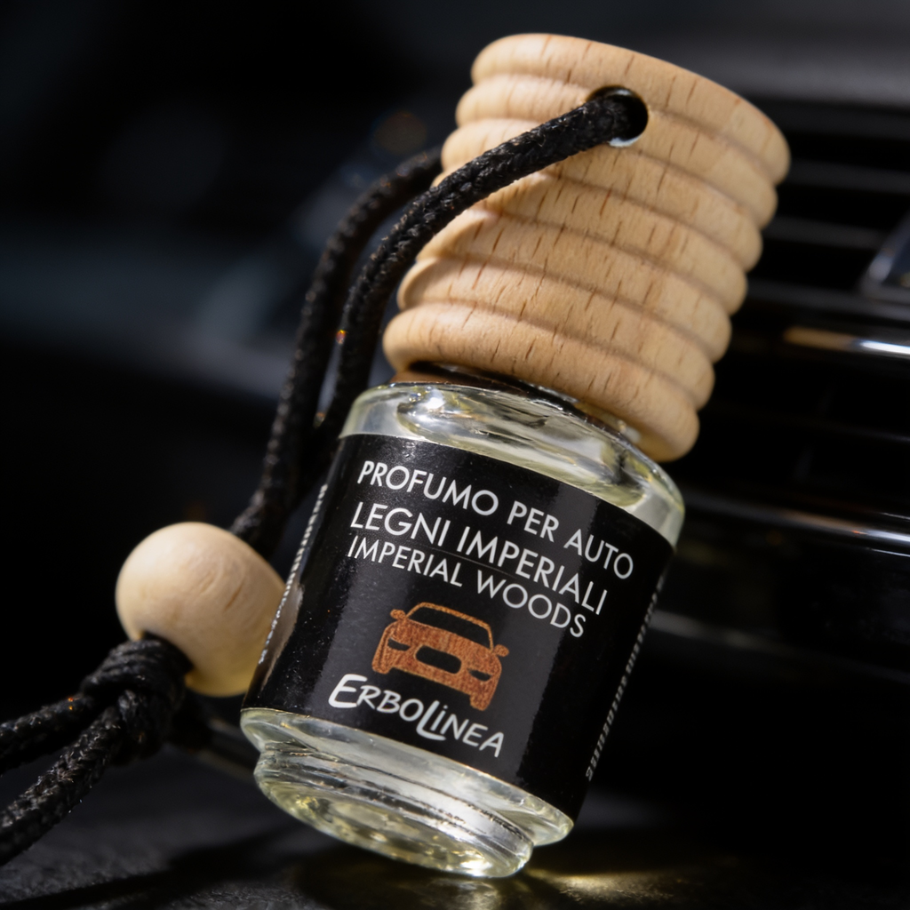 Legni Imperiali — Parfum auto — detaliu etichetă