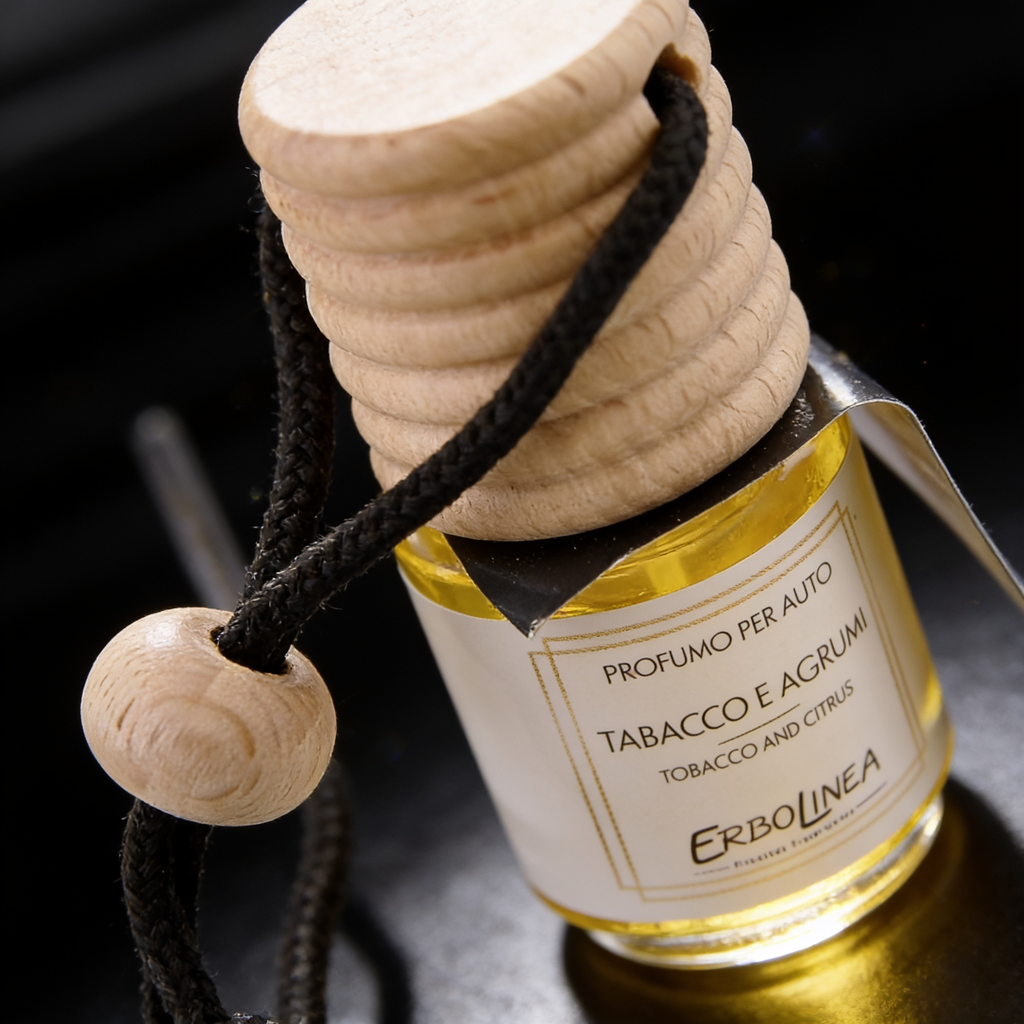 Tabacco e Agrumi — Parfum auto — detaliu etichetă