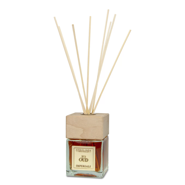 Difuzor cu bețișoare OUD2, parfum oriental cu șofran, iris și oud, sticlă elegantă – Toya