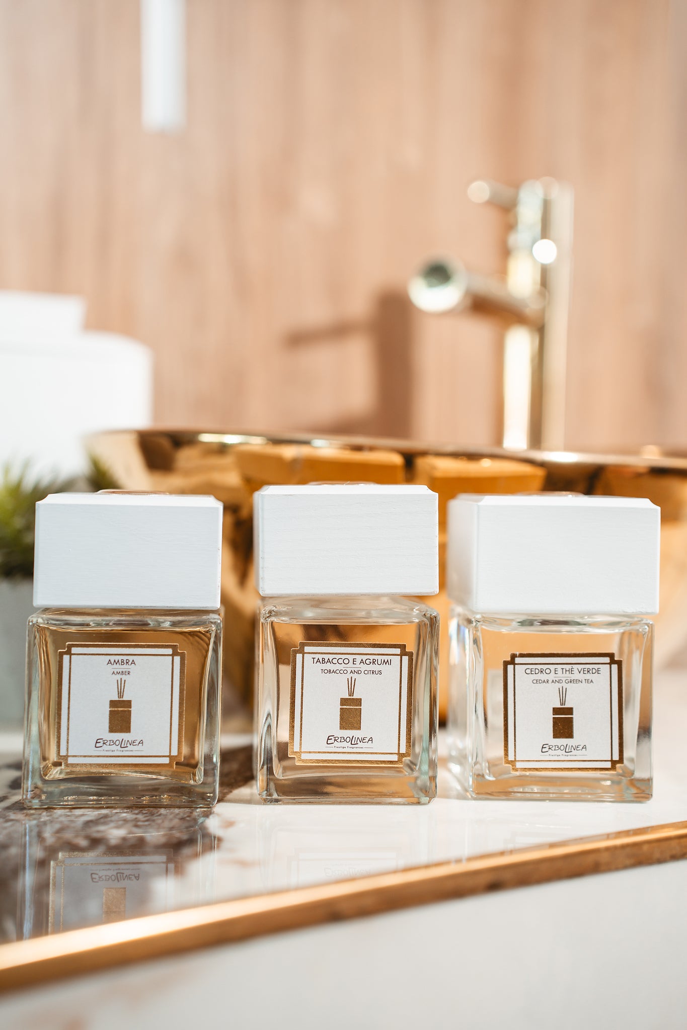 Difuzor cu bețișoare Ambra — parfum de ambient premium, handmade în Italia — detaliu produs