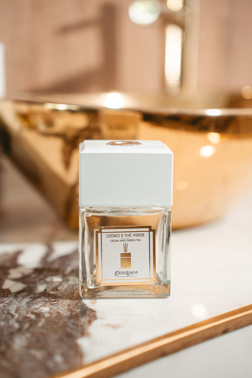 Difuzor cu bețișoare Cedro & Thè Verde — parfum de ambient premium, handmade în Italia