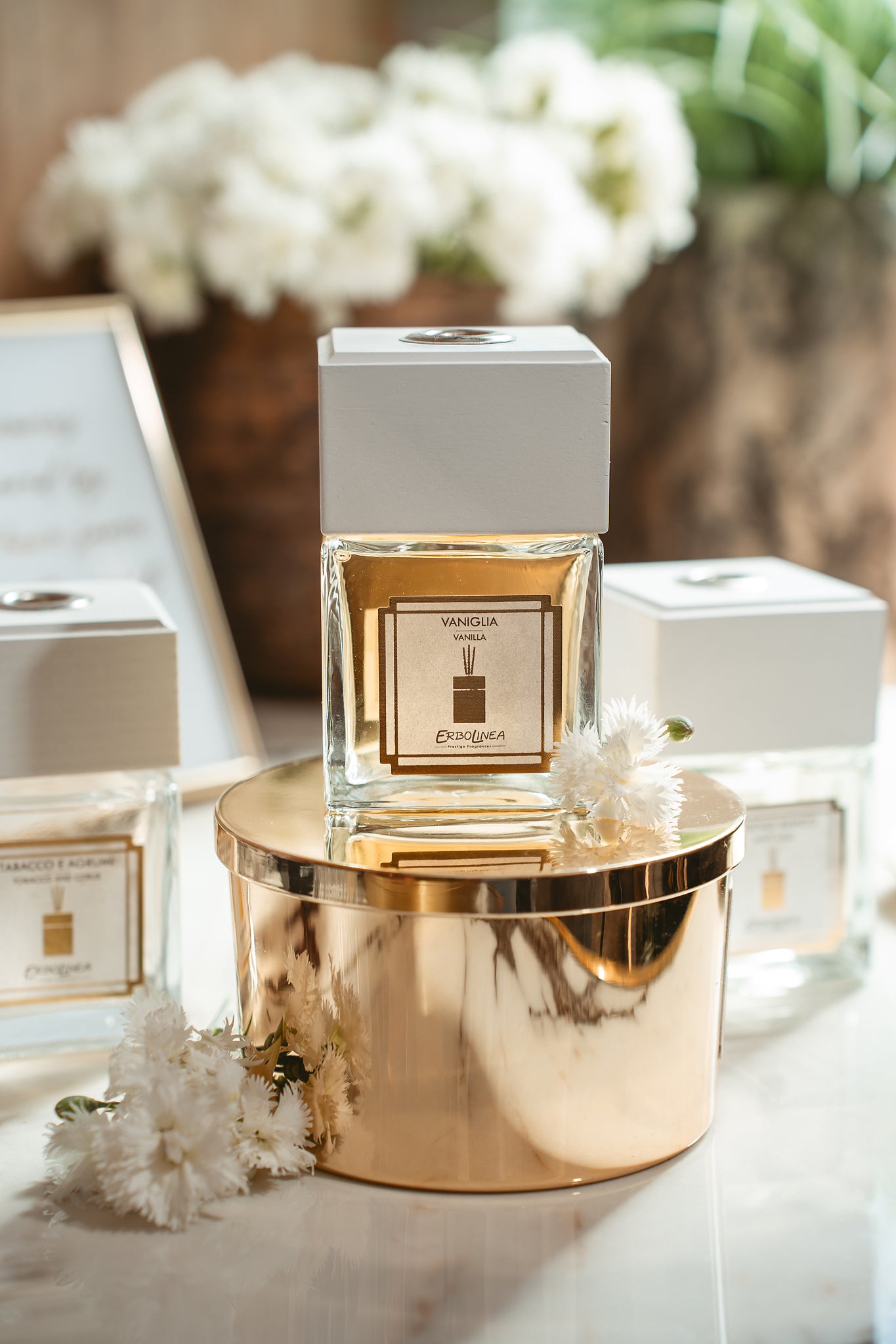 Difuzor cu bețișoare Vaniglia — parfum de ambient premium, handmade în Italia — detaliu produs