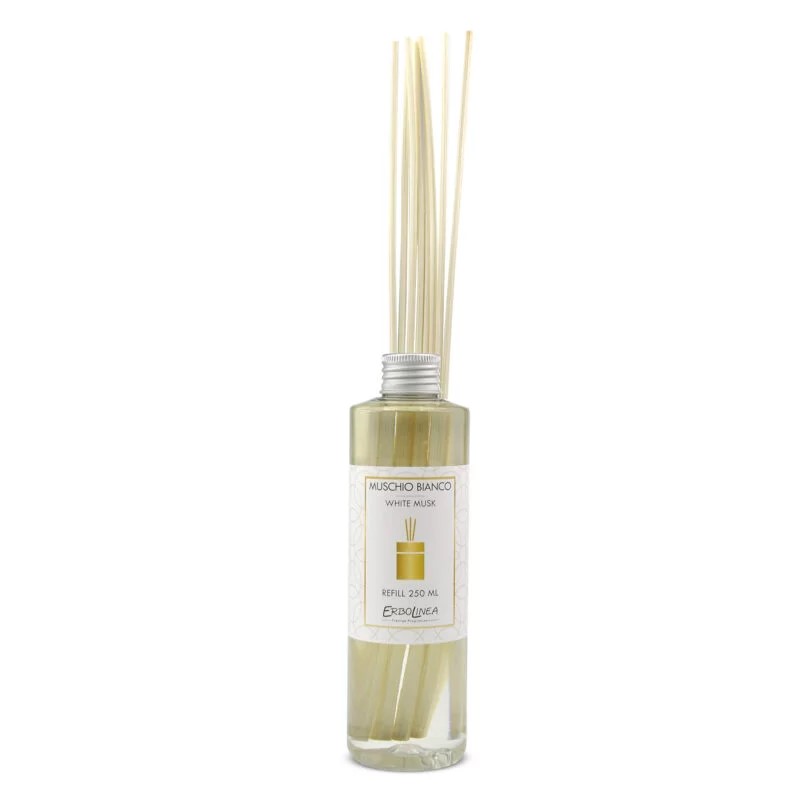 Rezervă difuzor Muschio Bianco – mosc alb, lăcrămioare și trandafir, parfum italian – Toya