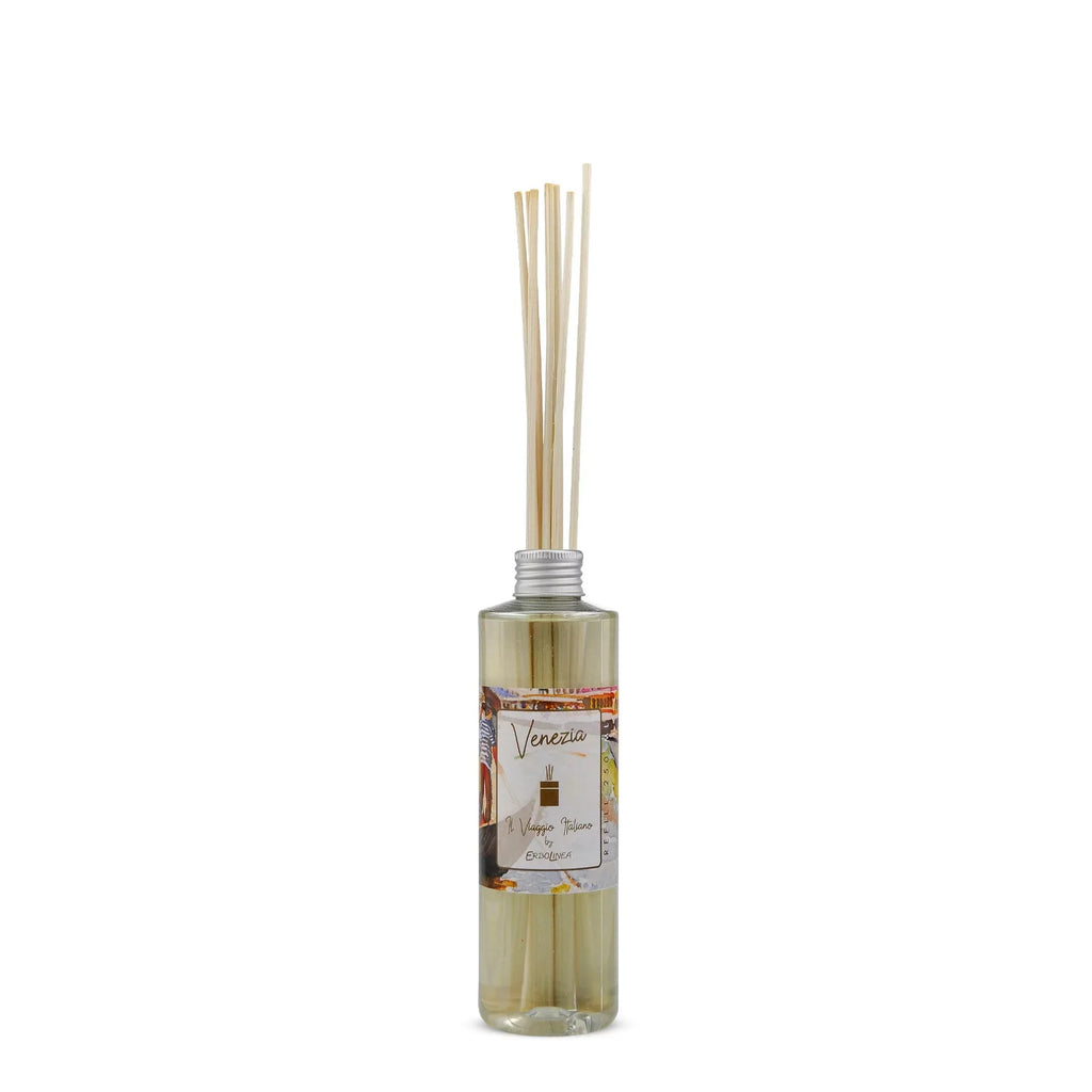 Difuzor cu bețișoare Venezia, parfum de cameră cu note marine, cedru și mosc alb, fabricat în Italia – Toya