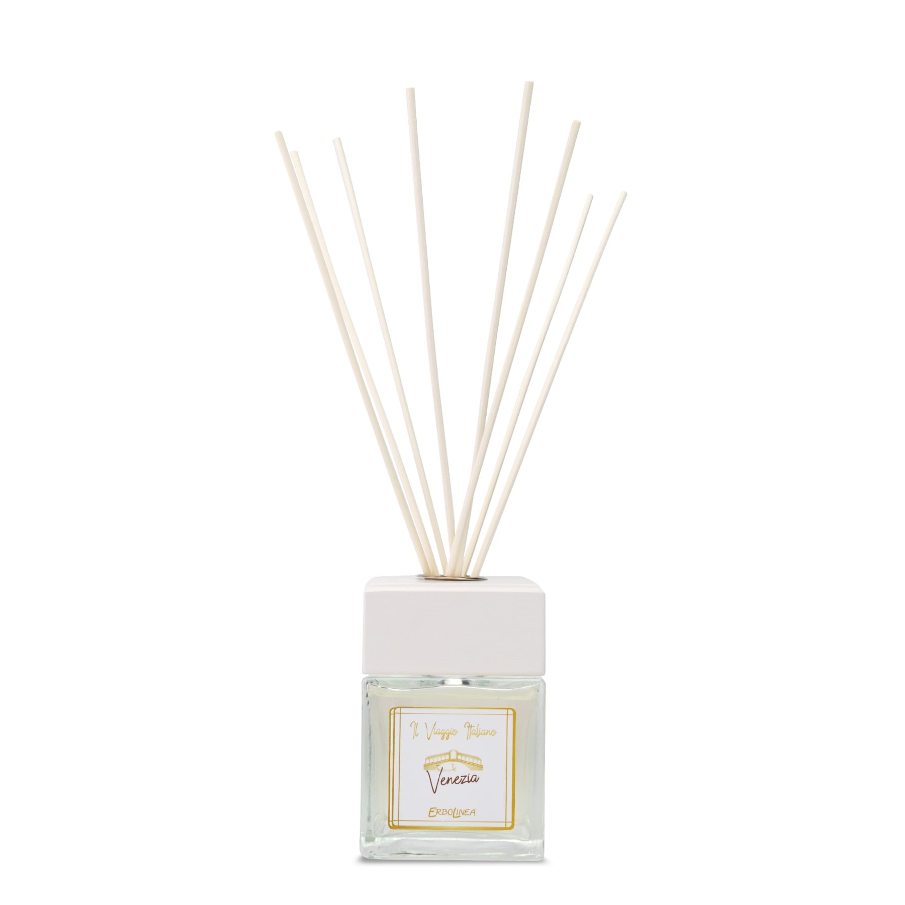 Difuzor Venezia cu bețișoare — parfum de cameră din colecția Il Viaggio, fabricat în Italia — Toya